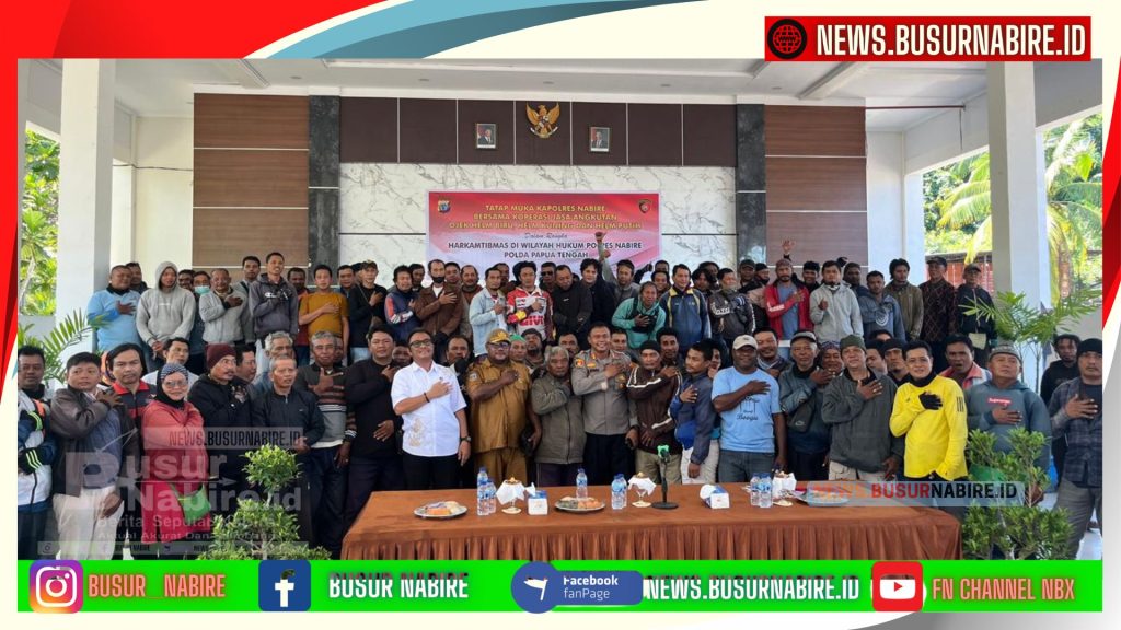 Polantas Menyapa, Kapolres Nabire Pimpin Tatap Muka Bersama Komunitas Ojek Demi Kamtibmas (Foto: BusurNabire)
