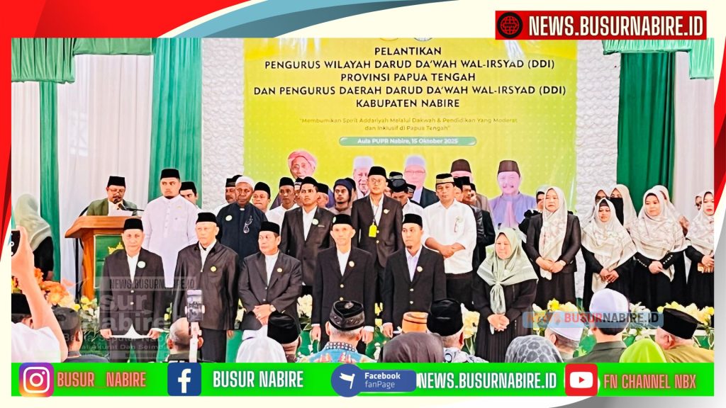 Irsul Jamaluddin Nahkodai PW DDI Papua Tengah, Abdul Rahman Pimpin PD DDI Nabire (Foto: Busur Nabire)