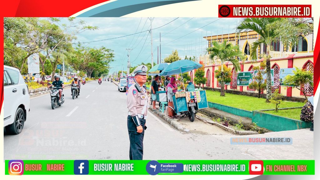 Kanit Turjawali Satlantas Polres Nabire, Aiptu Sarmin Tangadji, mengatakan bahwa pengawalan ini merupakan bagian dari pelayanan humanis Polri kepada masyarakat (Foto: Busur Nabire)