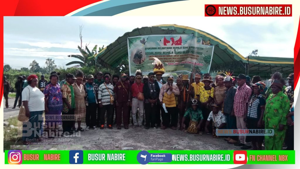 Pembacaan Deklarasi Komitmen Kepala Suku Wilayah Provinsi Papua Tengah yang dipimpin langsung oleh Kepala Suku Besar Meepago, Melkias Keiya. (Foto: Busur Nabire)