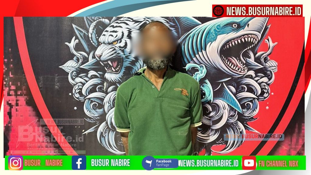 Seorang pencuri perahu di Nabire. Aksi nekat pria berinisial BLR (51) (Foto: Humas Polres)