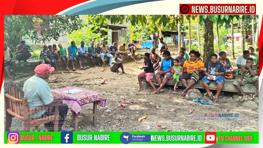 Kepala Suku Moni Intan Jaya di Kabupaten Nabire, Bapak Musa Kobogau, menyerukan agar seluruh masyarakat bersatu menjaga keamanan dan ketertiban di wilayahnya (Foto; Busur Nabire)