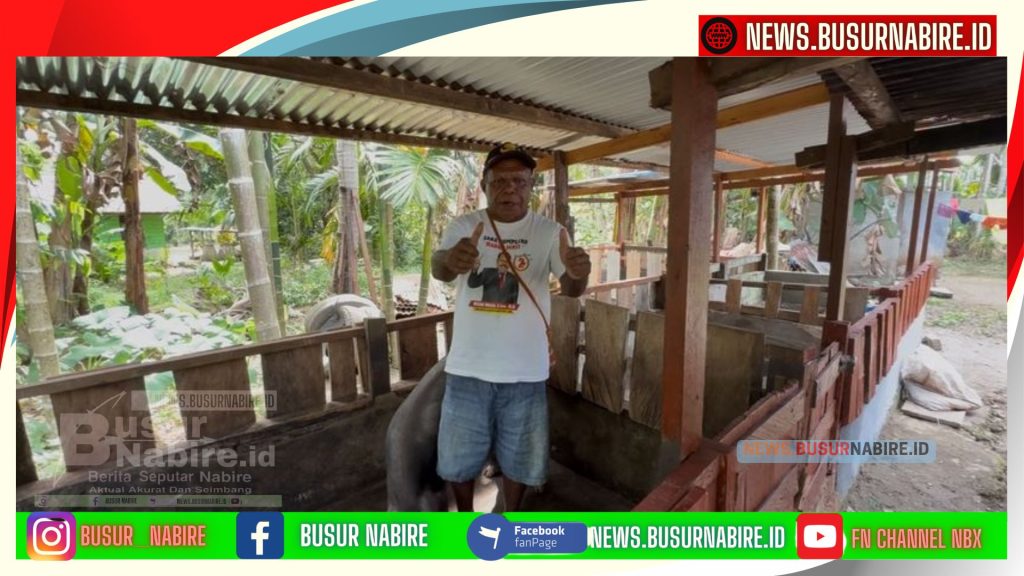 Kepala Suku Nayak, Piter Hubi, menyampaikan rasa terima kasih mendalam kepada Presiden Prabowo Subianto atas perhatian besar yang diberikan kepada masyarakat Papua. (Foto: Busur Nabire)