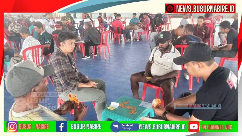 Foto Pertandingan Turnamen Open Domino (Foto: Busur Nabire)