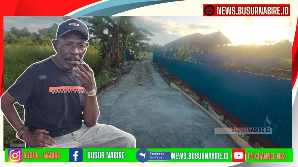 Kepala Suku Yaur Menangis Bahagia: Jalan Kampung Kini Mulus Berkat Program Presiden Prabowo (Foto: Busur Nabire)