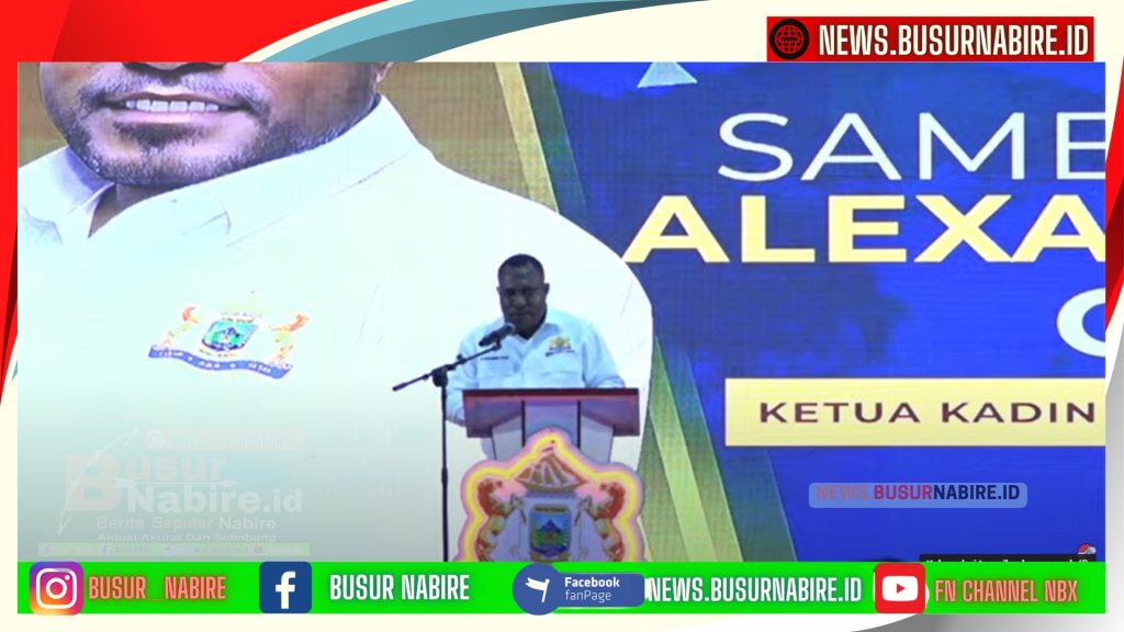 Ketua KADIN Papua Tengah, Alexander Gobai, menegaskan bahwa momentum pelantikan ini bukan sekadar seremoni, melainkan menjadi titik awal kebangkitan ekonomi daerah Papua Tengah. (Foto: Busur Nabire)