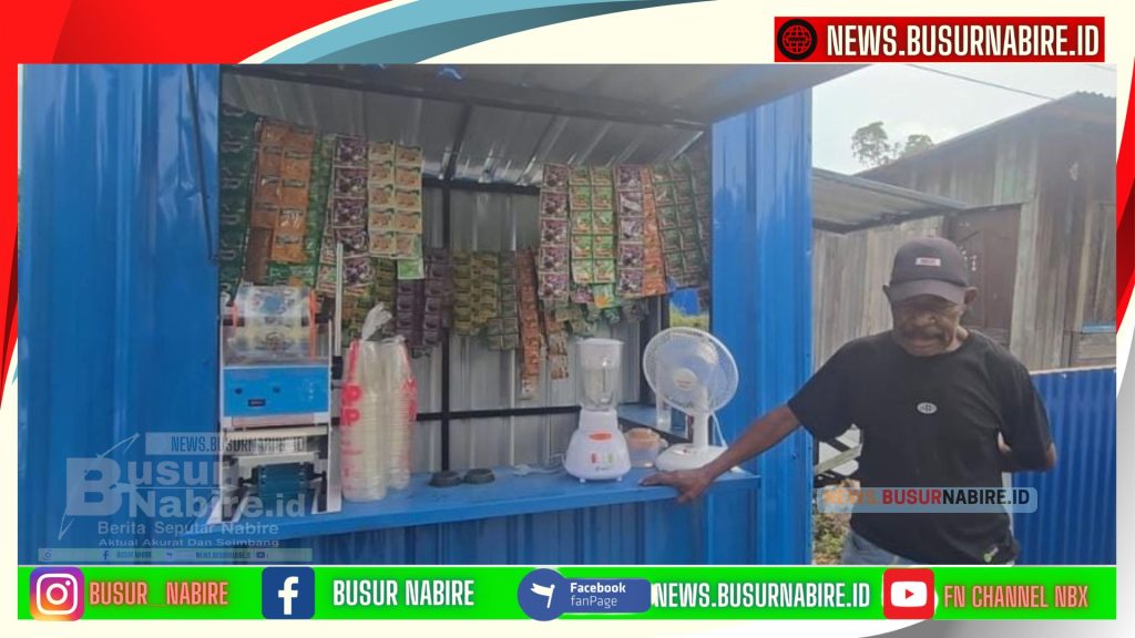 Bantuan Kios untuk Kepala Suku Yaur Hegure, Bukti Dedikasi Pemerintah Pusat bagi Orang Asli Papua (Foto: Busur Nabire)