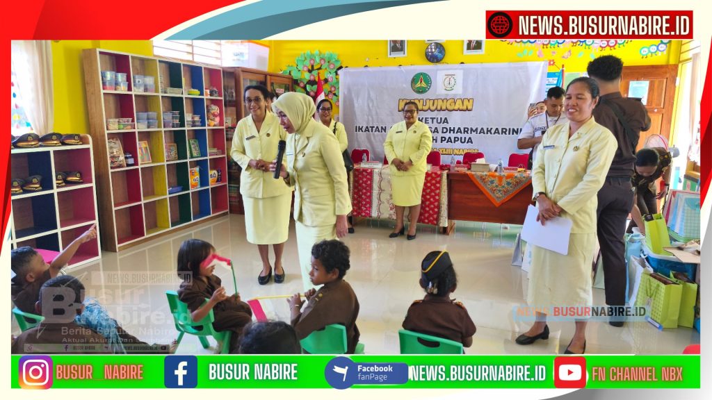 Ketua IAD Papua Yessiana Hendrizal Kunjungi TK Adhyaksa Nabire dan Banjiri Keceriaan Anak (Foto: Busur Nabire)