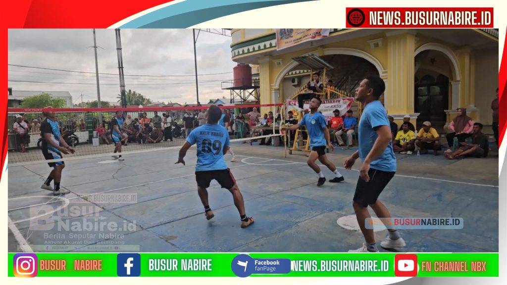 KKLR Juara Setelah Tumbangkan IKAMA di Final Takraw HUT KKSS ke-49 (Foro: Busur Nabire)
