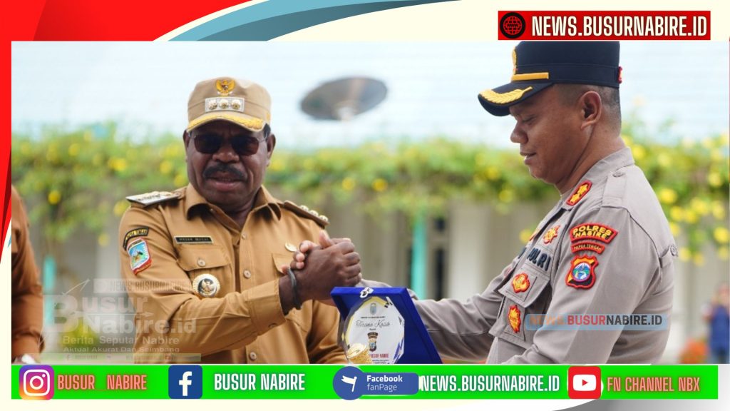 Bupati Nabire Mesak Magai Apresiasi Polres Nabire: Kota Aman Berkat Aksi Cepat dan Profesional Polis (Foto: Busur Nabire)
