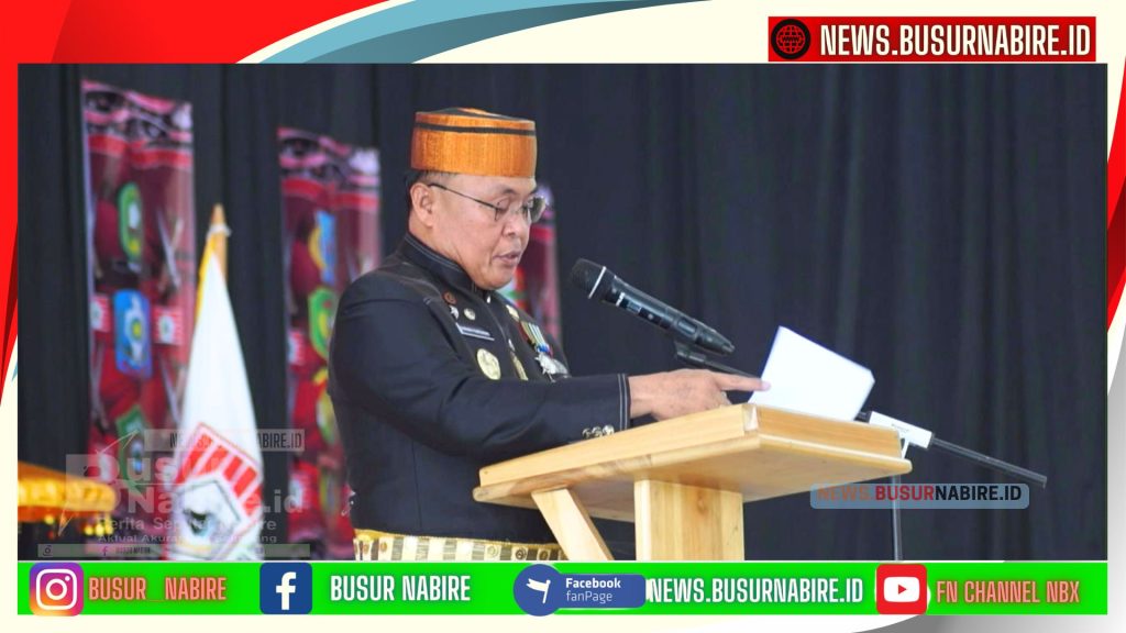 Wabup Burhanuddin Pawennari Sampaikan Sambutan Bupati Nabire pada Perayaan HUT KKSS Ke-49 (Foto: Busur Nabire)