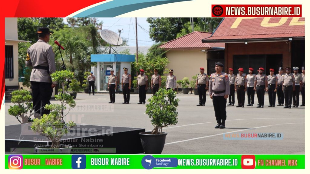 Tutup Tahun 2025, 63 Personel Polres Nabire Resmi Naik Pangkat, Kapolres Tekankan Dedikasi dan Integritas (Foto: Busur Nabire)