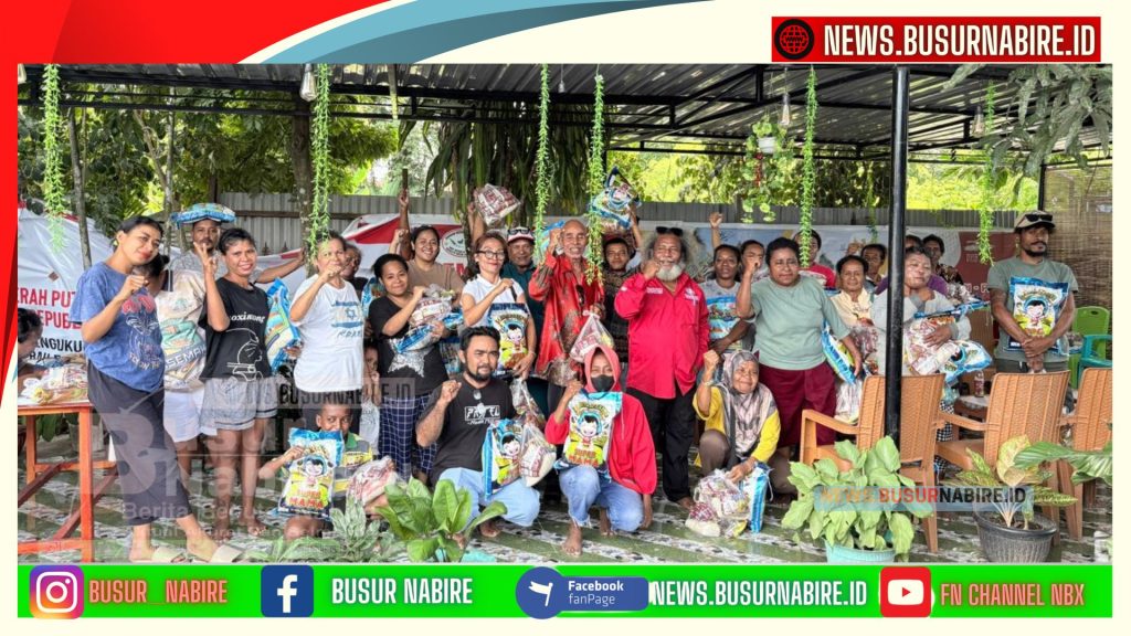 DPD BMP RI Papua Tengah Gelar Bakti Sosial, Salurkan Sembako Awal tahun 2026 di Nabire (Foto: BusurNabire)