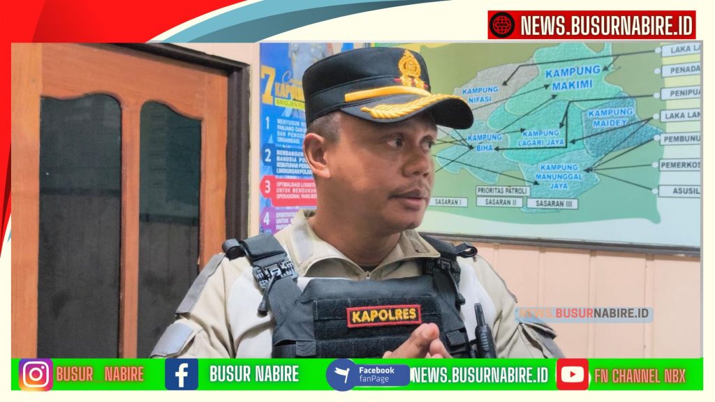 Kapolres Nabire, Samuel D. Tatiratu, menjelaskan bahwa pihaknya menerima laporan masyarakat sekitar pukul 15.00 WIT terkait adanya aksi penembakan dan kebakaran di area perusahaan tersebut. Menindaklanjuti laporan itu, tim gabungan langsung diterjunkan menuju tempat kejadian perkara (TKP). (Foto: Busur Nabire)