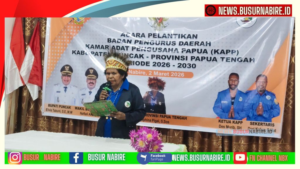 Yosephina Pigai Tegaskan Pengusaha Papua Harus Jadi Tuan di Negeri Sendiri (Foto: Busur Nabire)
