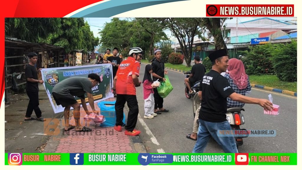 Inspiratif! Anak Kompleks Pasar Kalibobo Nabire Berbagi Takjil Ramadhan 1447 H (Foto: Busur Nabire)