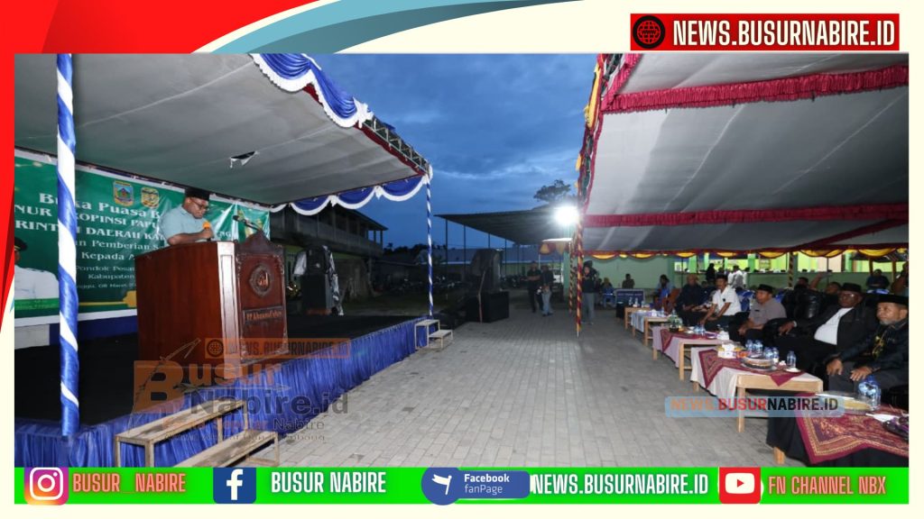 Gubernur Meki Nawipa Santuni Anak Yatim dan Khotib di Mimika Saat Ramadan (Foto: BusurNabire)