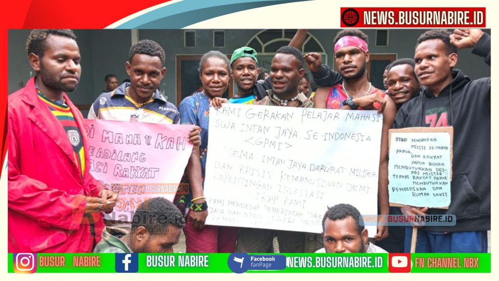 GPMI-I Soroti Darurat Militer Intan Jaya Picu Krisis Kemanusiaan Papua Tengah (Foto: Daud Tigau)