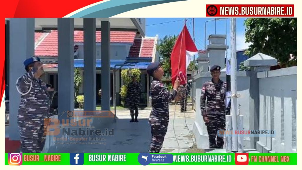 Viral Video Bendera Merah Putih Terbalik di Lanal Nabire, TNI AL Tegaskan Itu Hoaks Berbasis AI (Foto: Lanal Nabire)