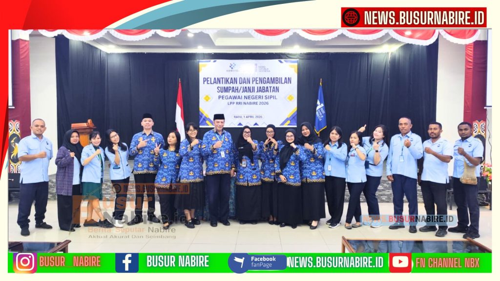 6 Pegawai RRI Nabire Resmi Dilantik Jadi PNS (Foto: Istimewa)