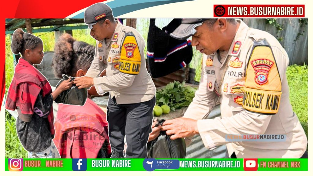 Aksi Nyata Polri! Polda Papua Tengah Bagikan Sembako di Dogiyai, Warga Terharu (Foto: Humas Polda Papua Tengah)