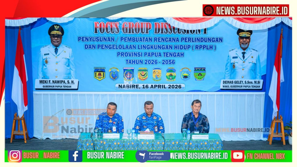 Pemprov Papua Tengah Susun RPPLH 2026–2056, Fondasi Strategis Lindungi Lingkungan Berkelanjutan (Foto: Busur Nabire)