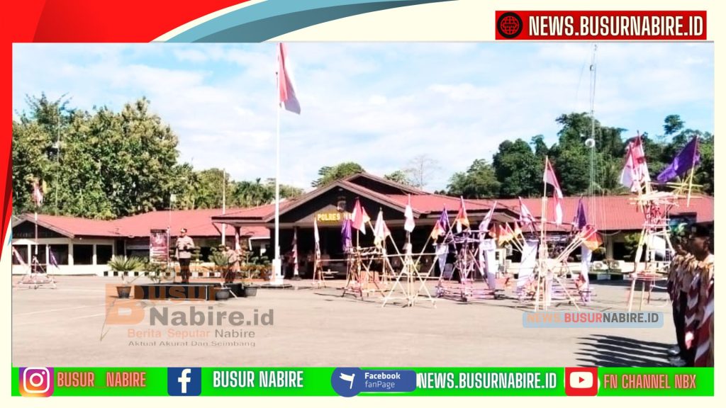 Kapolres Nabire Resmi Tutup Lomba Pramuka HUT Bhayangkara ke-80, Pesan Tegas untuk Generasi Muda (Foto: BusurNabire)