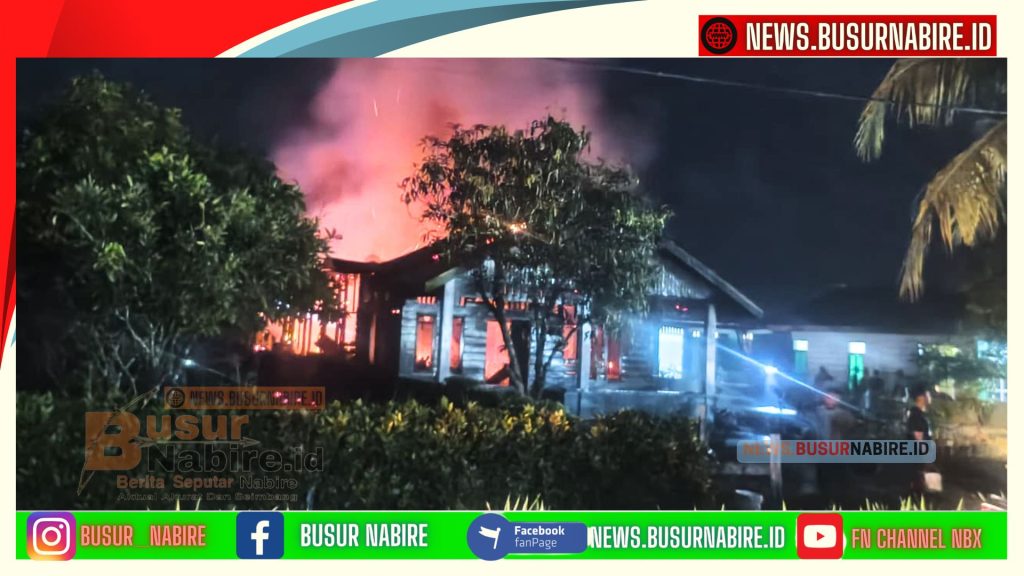 Respon Cepat Polisi Tangani Kebakaran Rumah di Karadiri Nabire, Kerugian Capai Rp300 Juta (Foto: BusurNabire)