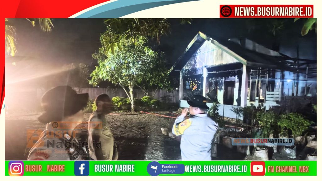 Respon Cepat Polisi Tangani Kebakaran Rumah di Karadiri Nabire, Kerugian Capai Rp300 Juta (Foto: BusurNabire)
