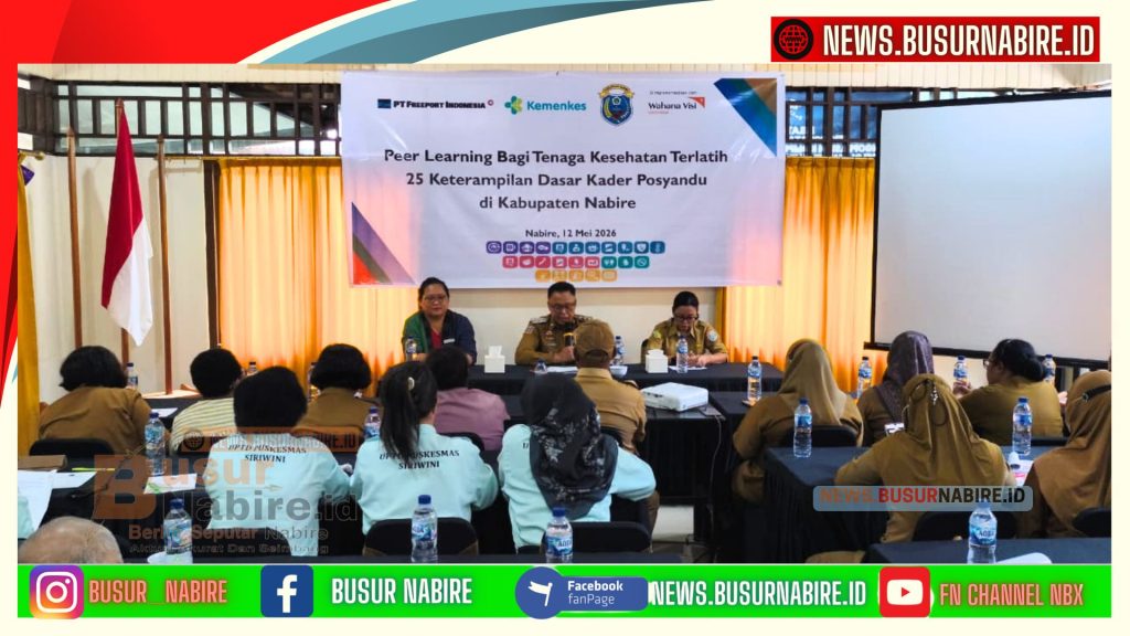 Burhanudin Pawennari Buka Peer Learning Posyandu, Percepat Penurunan Stunting Papua Tengah (Foto: BusurNabire)