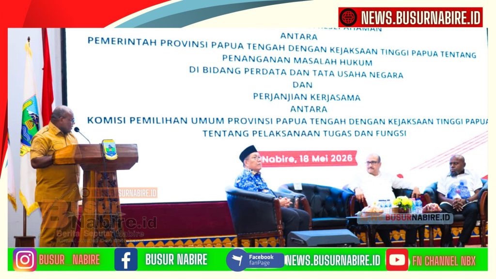 Meki Nawipa Gebrak Tata Kelola Bersih, MoU Besar Papua Tengah Resmi Diteken (Foto: BusurNabire)