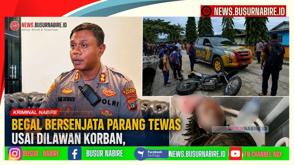 Begal Bersenjata Parang di Nabire Tewas Usai Dilawan Korban,Aksi Sadis di Jalur 3 Kalisemen Berakhir Tragis (Foto: Istimewa)