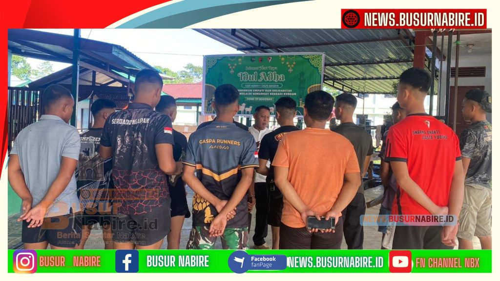 Sambut Idul Adha 1447 Hijriah, Yonif TP 804/DBAY Tebar Kepedulian Lewat Kurban