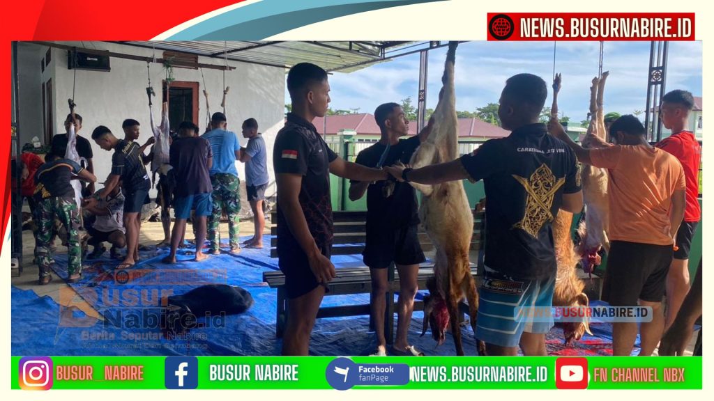 Sambut Idul Adha 1447 Hijriah, Yonif TP 804/DBAY Tebar Kepedulian Lewat Kurban