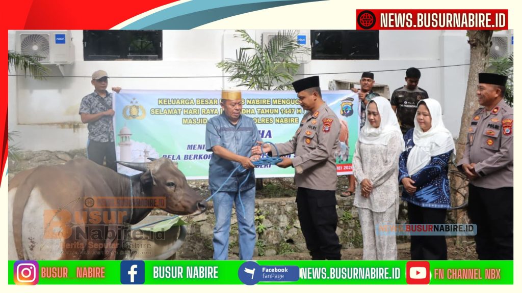Polres Nabire Tebar Kepedulian Idul Adha, Salurkan Kurban dan Santuni Anak Yatim