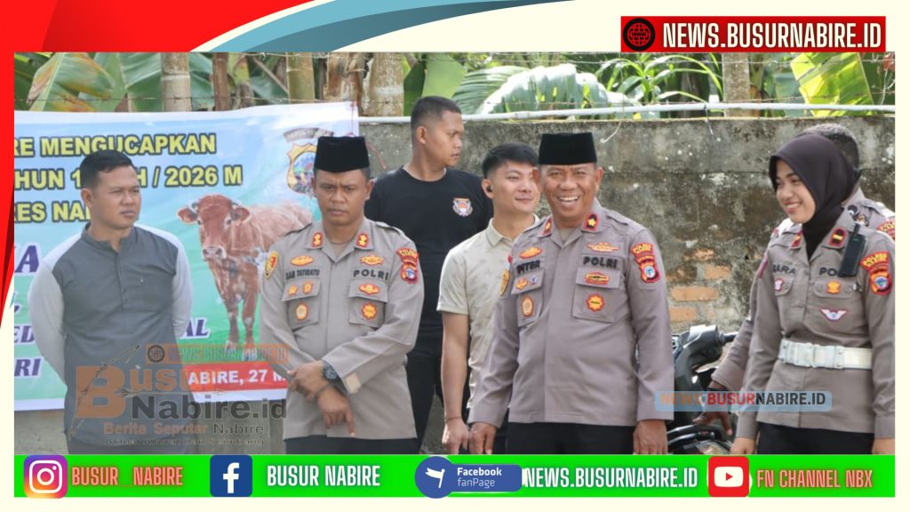 Polres Nabire Tebar Kepedulian Idul Adha, Salurkan Kurban dan Santuni Anak Yatim (Foto: Humas Polres )