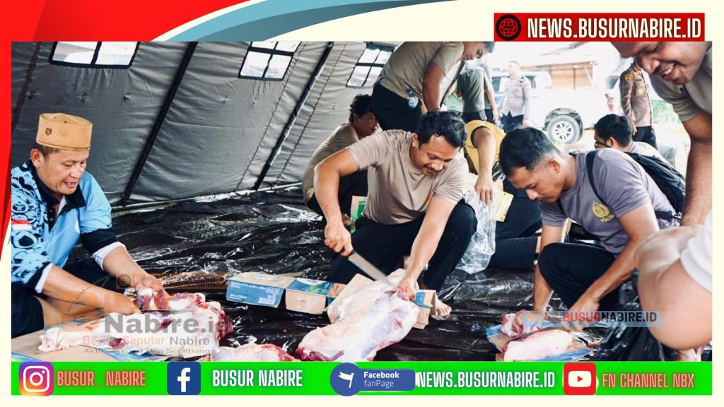 Kapolda Papua Tengah Tebar Kepedulian, Salurkan Daging Kurban untuk Warga Nabire (Foto: Humas Polda Papua tengah)