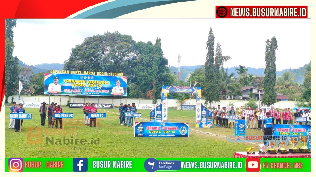 Mesak Magai Buka Bupati Cup III, Misi Besar Lahirkan Talenta Papua (Foto: BusurNabire)