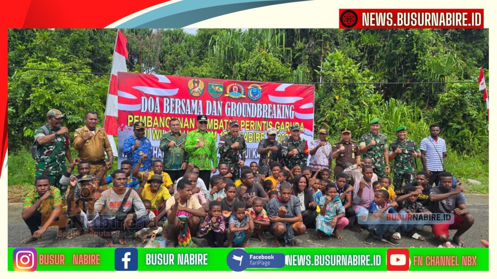 Groundbreaking Jembatan Perintis Garuda Dimulai di Nabire, TNI dan Pemda Perkuat Akses Masyarakat Teluk Kimi (Foto: Humas Kodim 1705 Nabire)