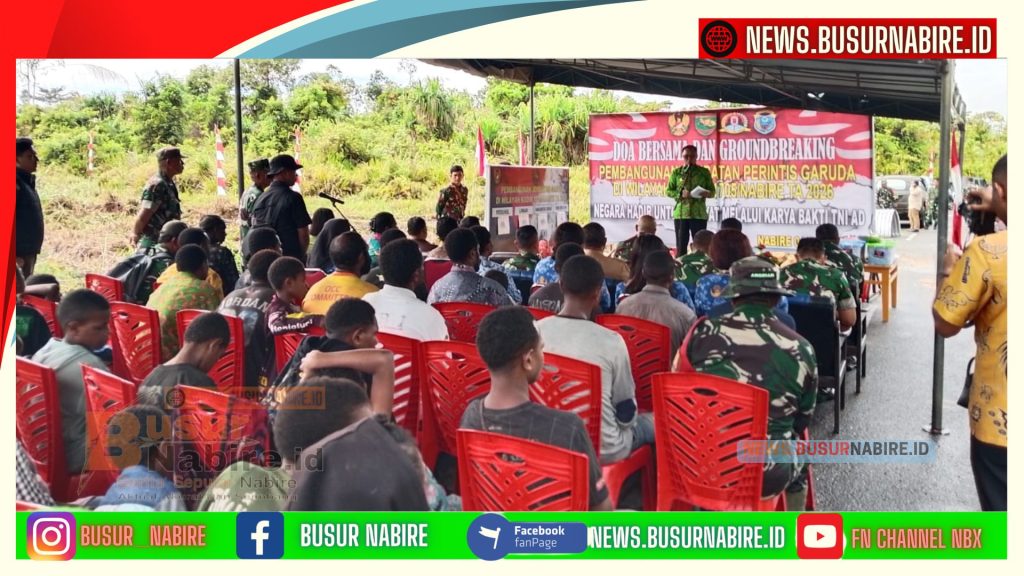 Groundbreaking Jembatan Perintis Garuda Dimulai di Nabire, TNI dan Pemda Perkuat Akses Masyarakat Teluk Kimi (Foto: Humas Kodim 1705 Nabire)