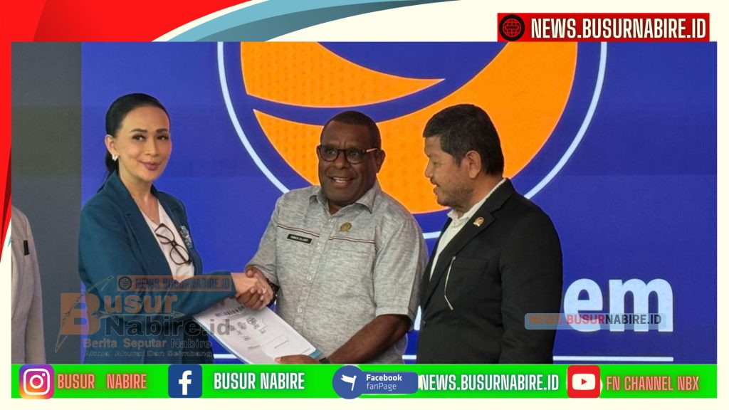 Diben Elaby Temui Fraksi NasDem, Desak Komisi I dan III DPR RI Dengar Aspirasi Papua Tengah (Foto: BusurNabire)
