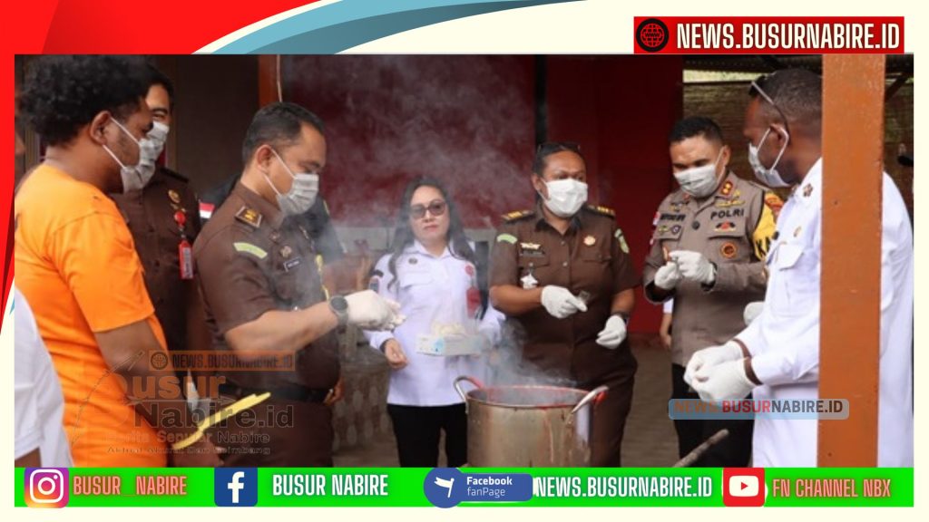 Kajari Nabire Tegaskan Perang Total Narkoba Saat Pemusnahan Ganja di Paniai (Foto: Kejari Nabire)