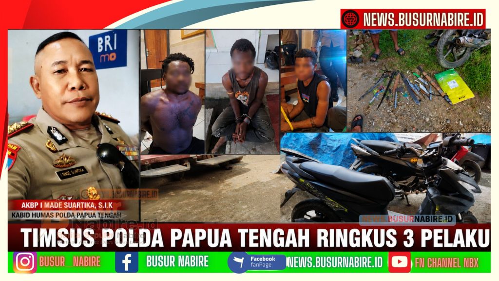 Timsus Polda Papua Tengah Bongkar Komplotan Curanmor dan Begal di Nabire (Foto: Humas Polda Papua Tengah)