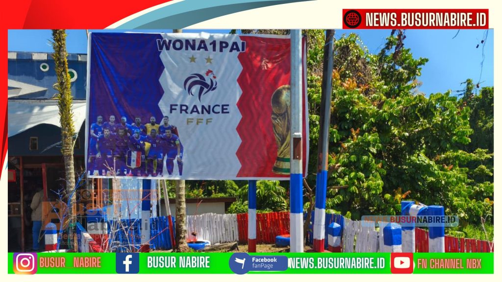 Fans Timnas Prancis WONA1PAI Bangun Taman Prancis Unik di Nabire (Foto: BusurNabire)