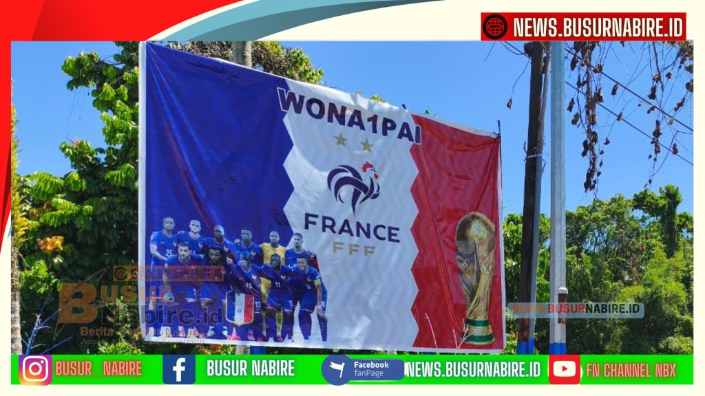 Fans Timnas Prancis WONA1PAI Bangun Taman Prancis Unik di Nabire (Foto: BusurNabire)