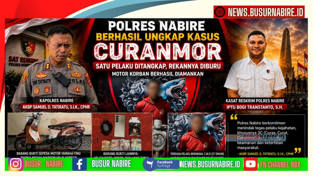 Aksi Cepat Resmob Nabire Bongkar Curanmor, Pelaku Berhasil Diamankan Polisi (Foto: Istimewa)