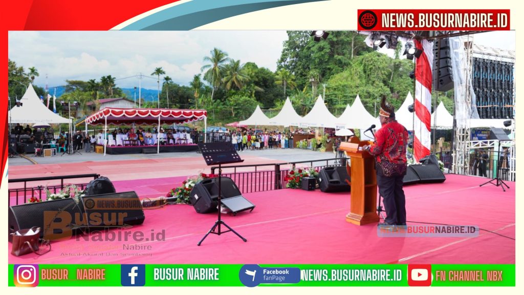 Meki Nawipa Resmikan Festival Budaya Pelajar Papua Tengah, Warisan Leluhur Jadi Kekuatan Masa Depan (Foto: Humas pemprov Papua Tengah )