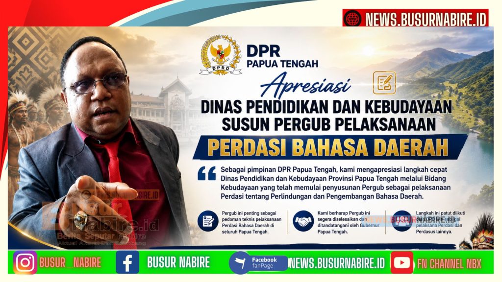 John NR Gobai Apresiasi Langkah Cepat Disdikbud Susun Pergub Perlindungan Bahasa Daerah Papua (Foto: Istimewa)