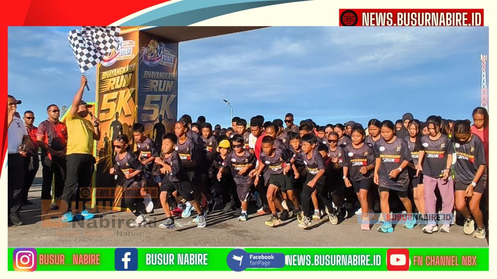 Bhayangkara Fun Run 5K Sukses Besar, Kolaborasi Polda Papua Tengah dan BMP RI (Foto: BusurNabire)