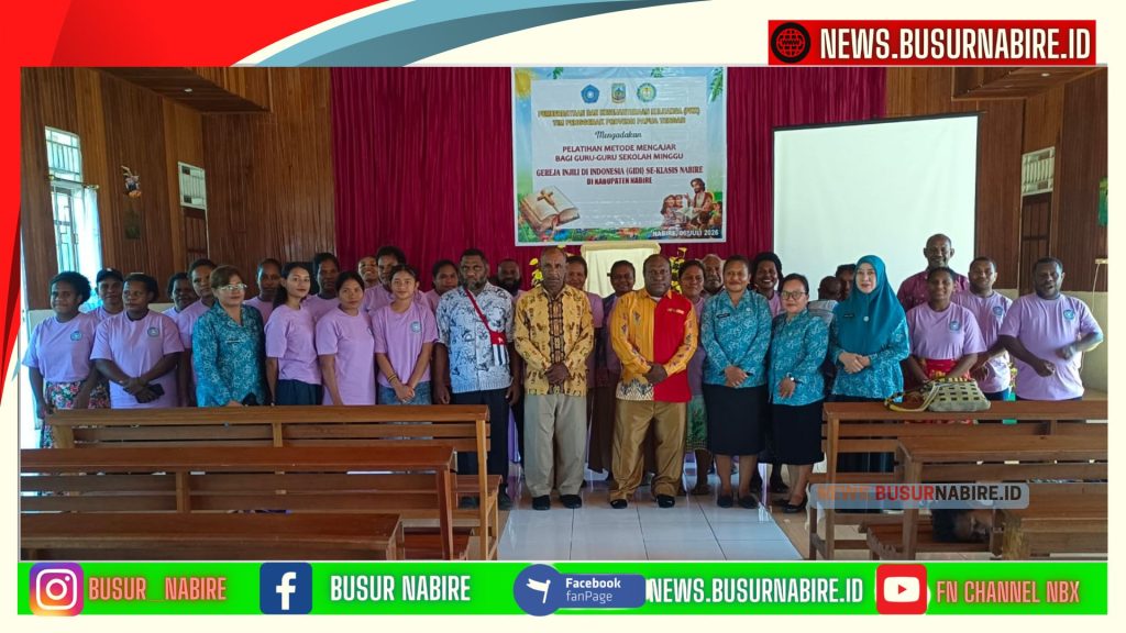 Pokja 1 TP PKK Papua Tengah Bekali Guru Sekolah Minggu GIDI Se Klasis Nabire,Memberikan Metode Mengajar Dengan Mengenal Gaya Belajar Anak (Foto: BusurNabire)